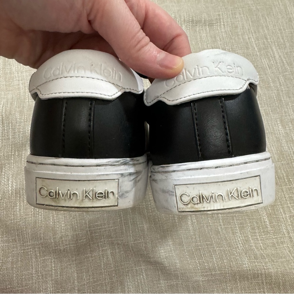 Calvin Klein Black and White Casual Sneakers Size 10 - Picture 5 of 8